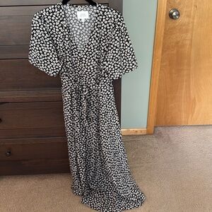 Wrap Button Up Maxi Dress
